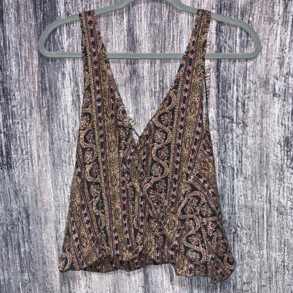 Free People Your Twisted Tank Top Black Combo Women Size Medium - Picture 3 of 9